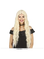 Feestkleding Breda Pruik blond lang haar