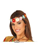 Fiestas Guirca Haarband hippie gekleurde bloemen