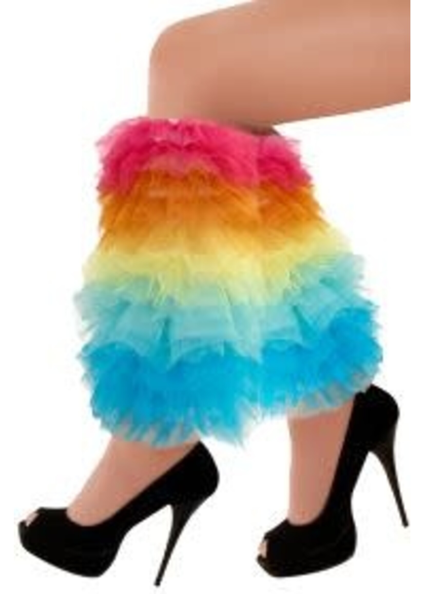 Feestkleding Breda Beenwarmers met gekleurde ruches