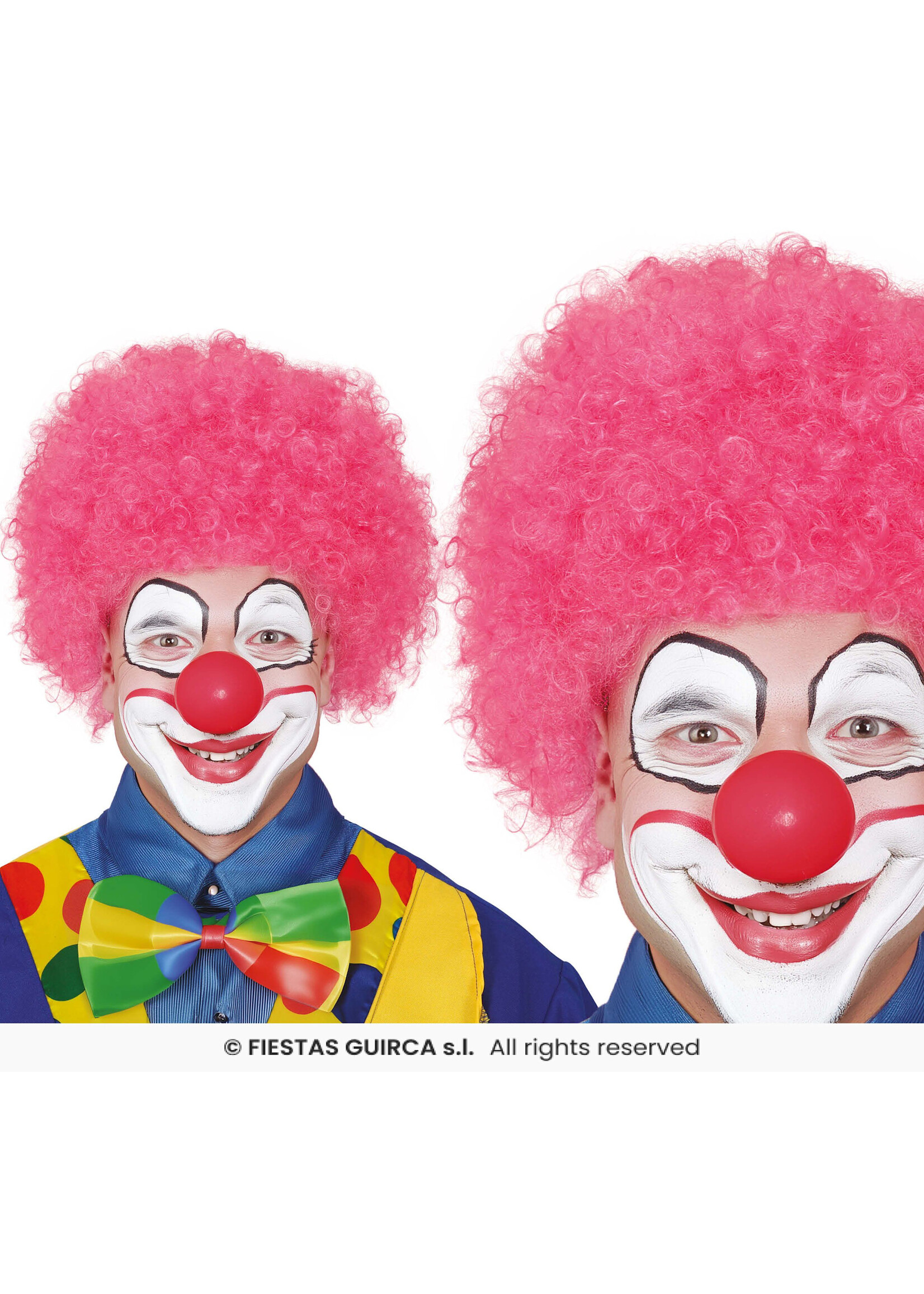 Fiestas Guirca Roze clownspruik