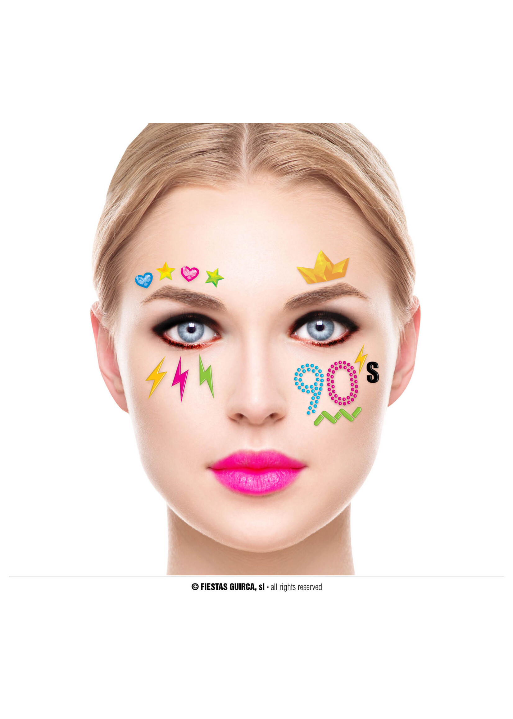 Fiestas Guirca Gezicht sticker 90`s