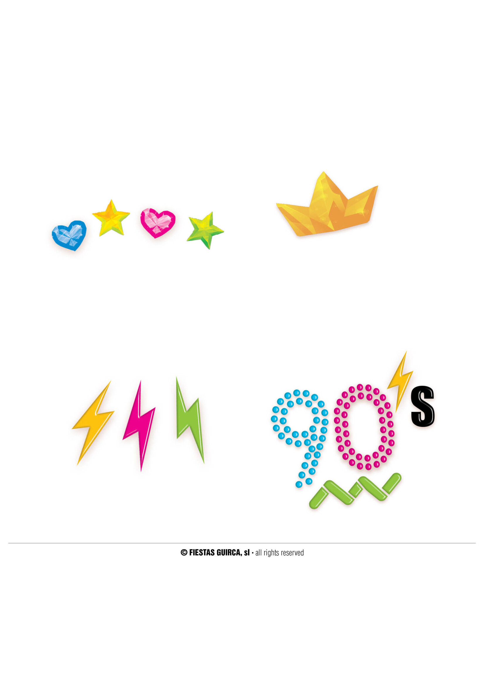 Fiestas Guirca Gezicht sticker 90`s