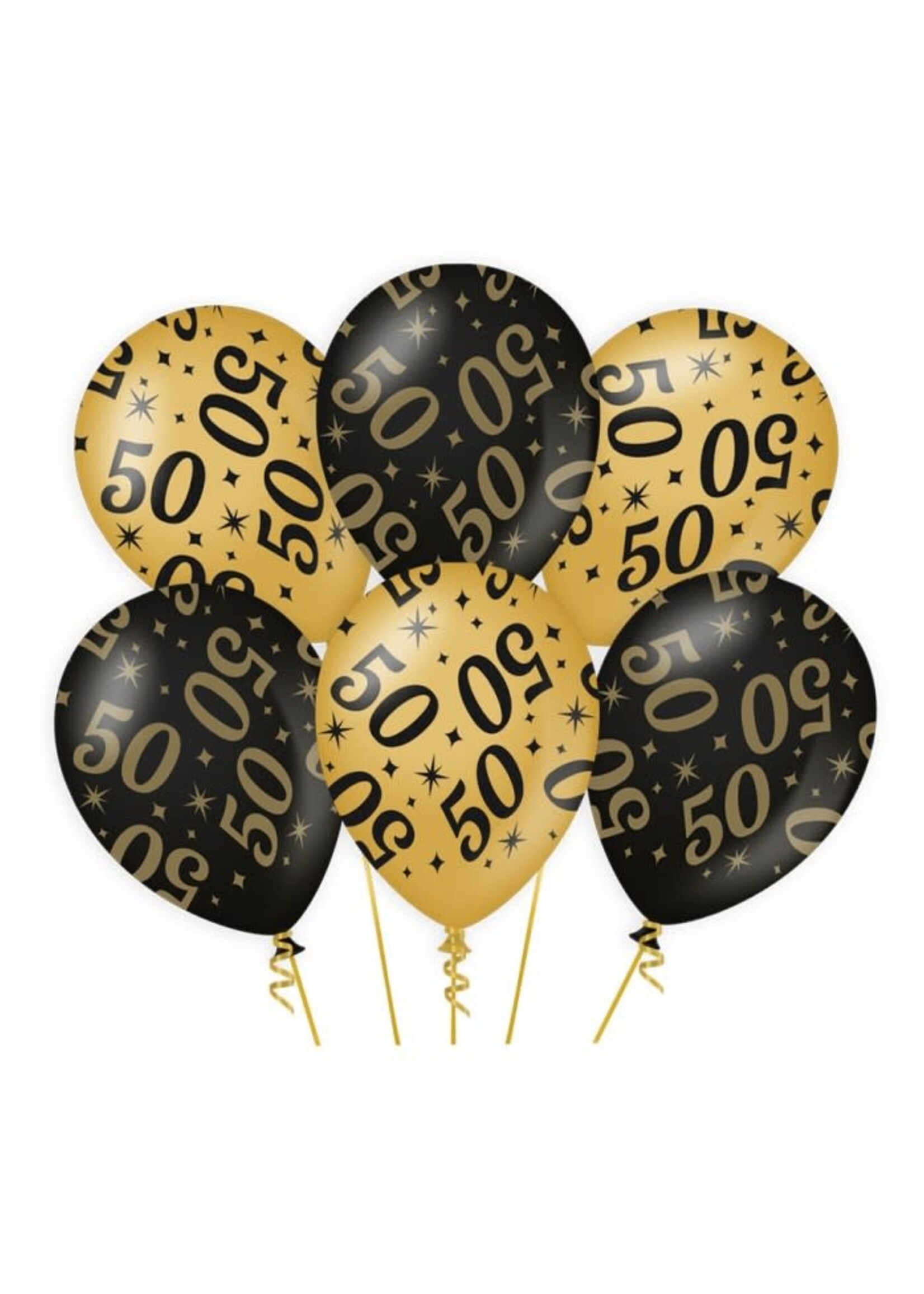 Feestkleding Breda Ballonnen 50 jaar zwart/goud