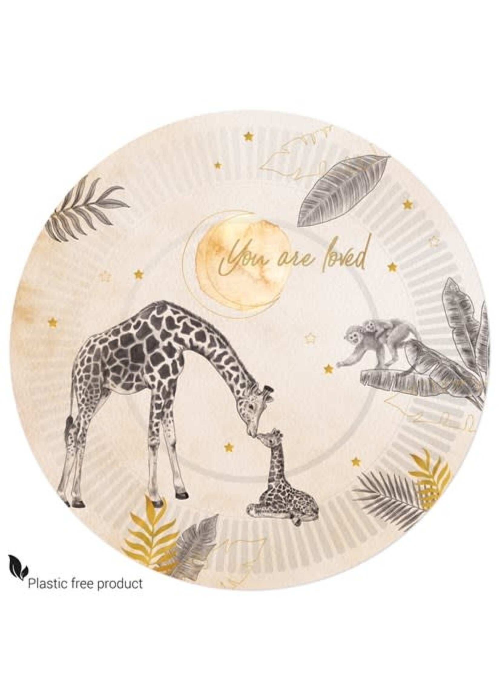 Feestkleding Breda Borden baby safari nude ’you are loved’