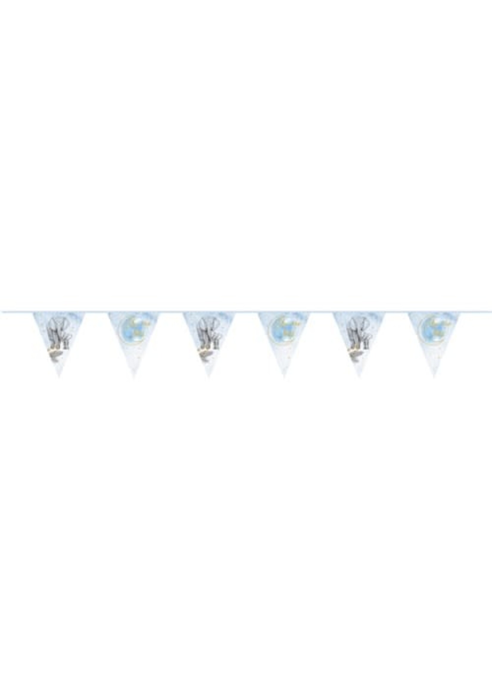Feestkleding Breda Vlaggenlijn baby safari blue ’You are loved’