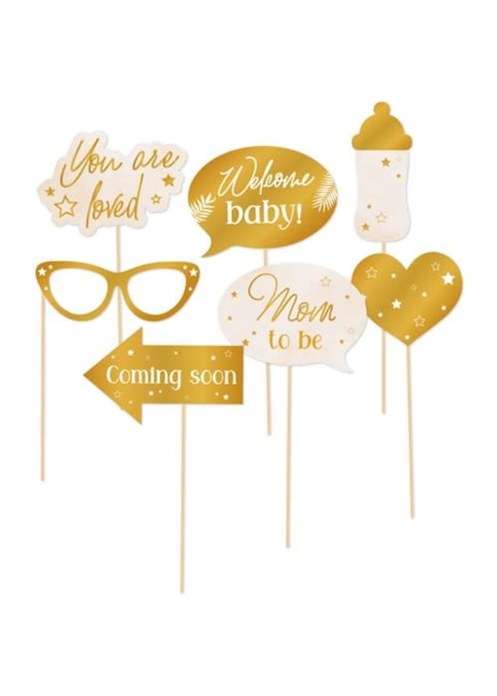 Haza-Witbaard Foto props met babyshowerthema