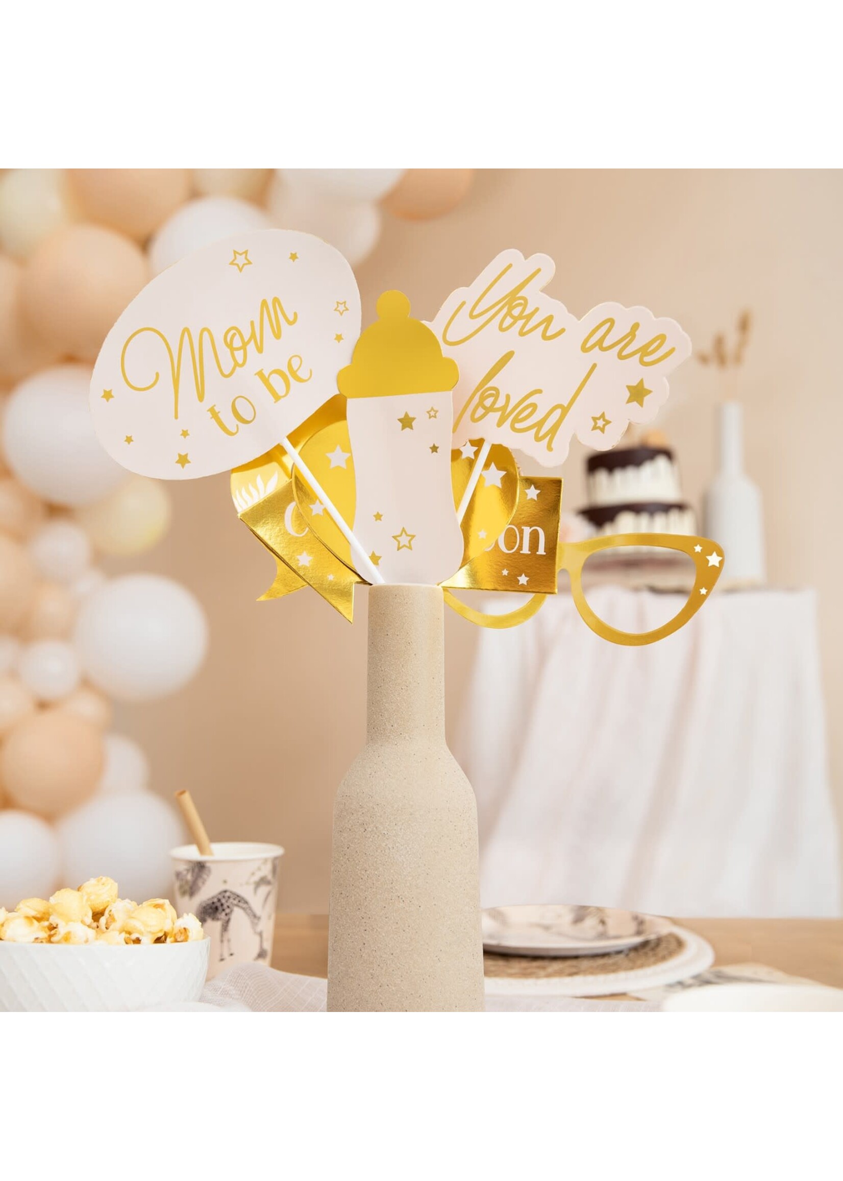 Haza-Witbaard Foto props met babyshowerthema