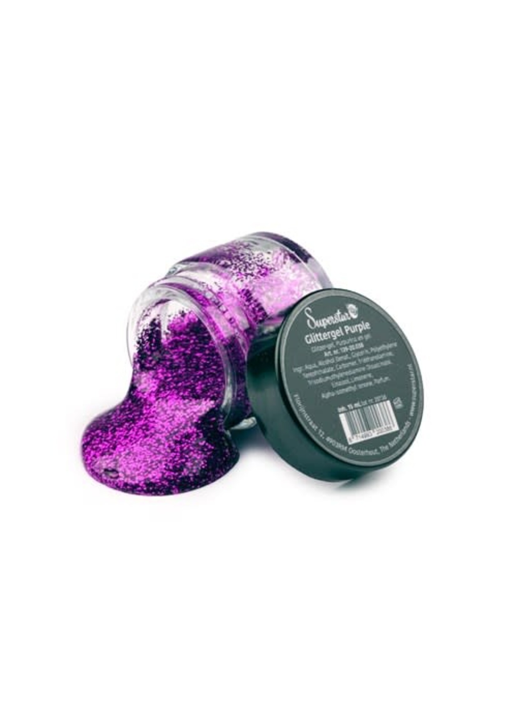 Superstar Glittergel paars (15ml)