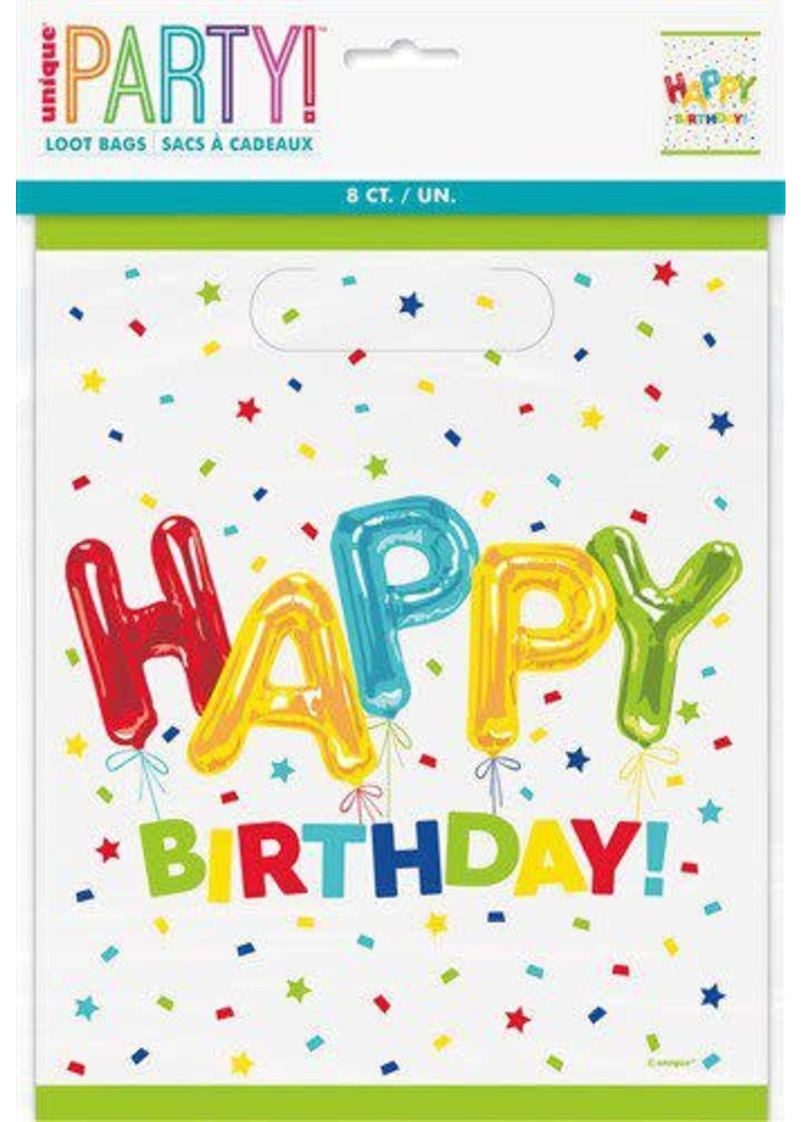 Haza-Witbaard Uitdeelzakjes happy balloon birthday