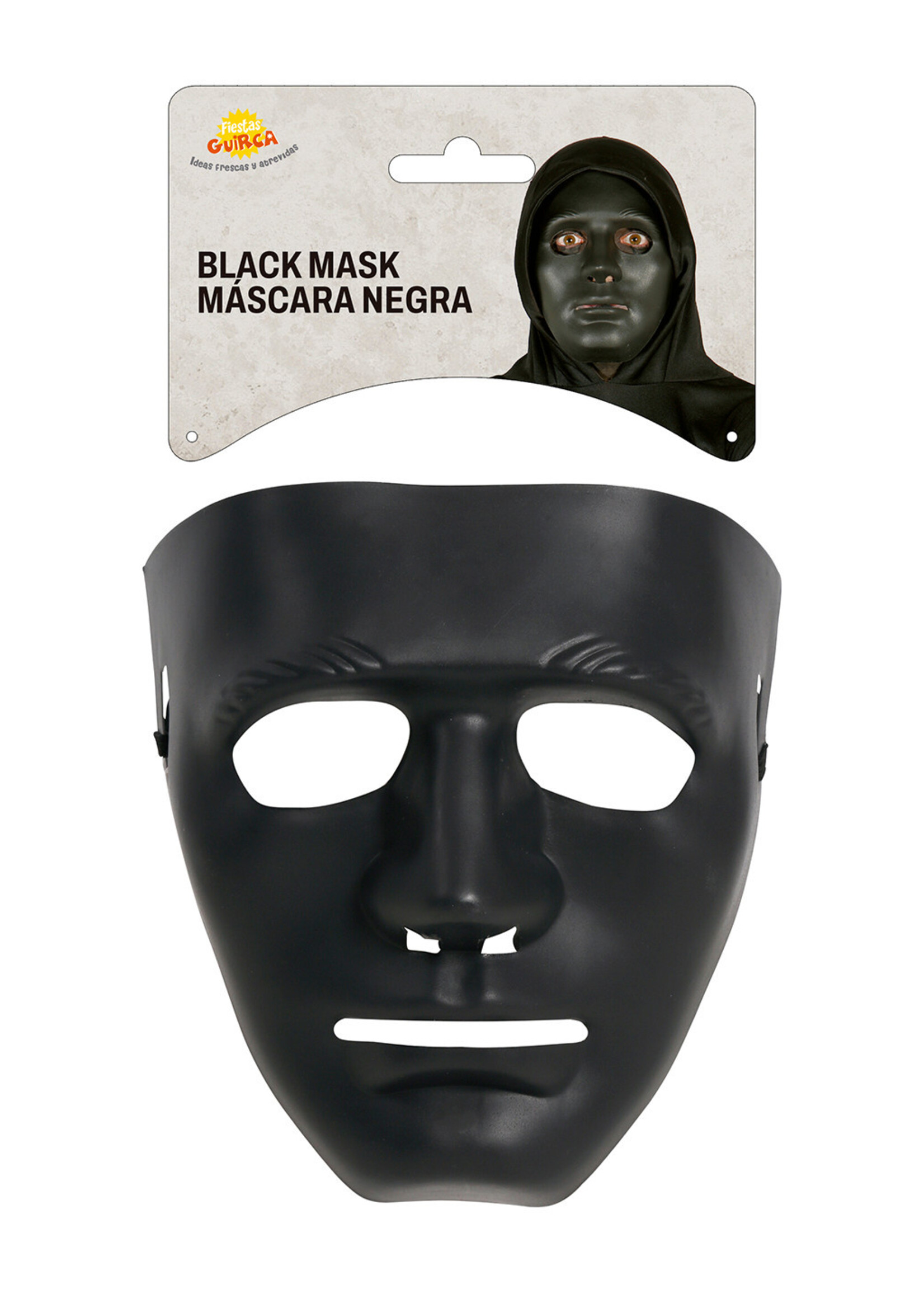 Fiestas Guirca Masker zwart PVC