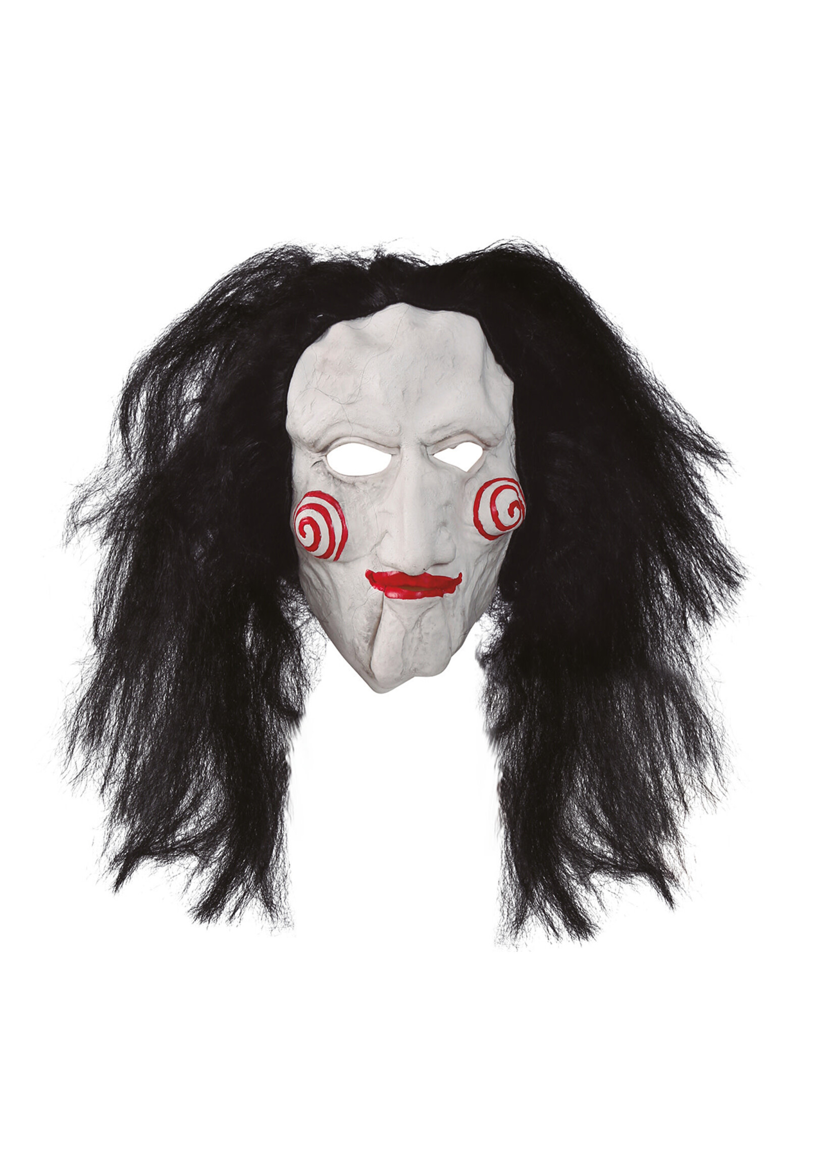 Fiestas Guirca Jigsaw Marionet Masker met haar Latex