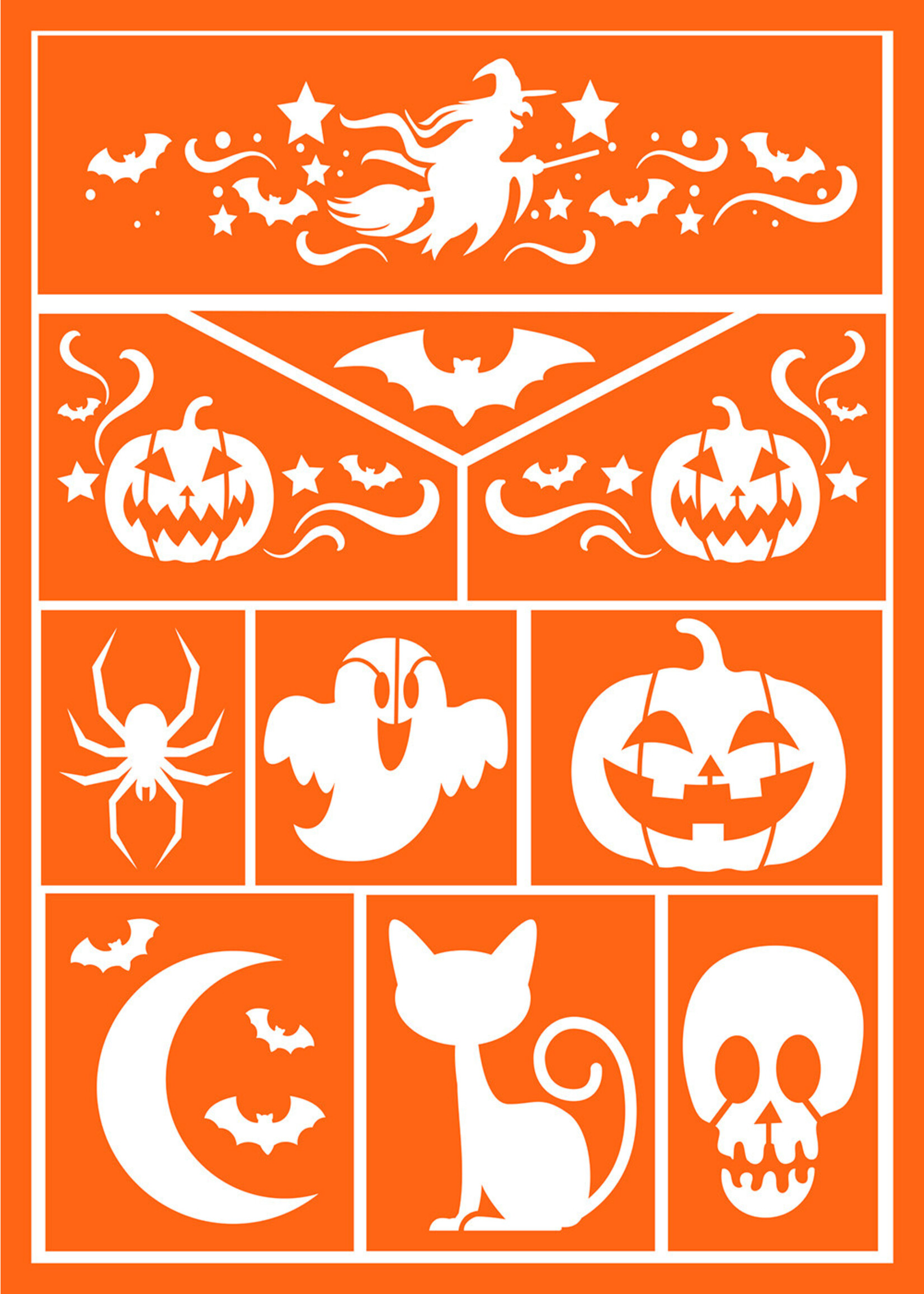 Fiestas Guirca Schmink Sticker Stencil Heks