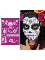 Fiestas Guirca Schmink Sticker Stencil Candy skull