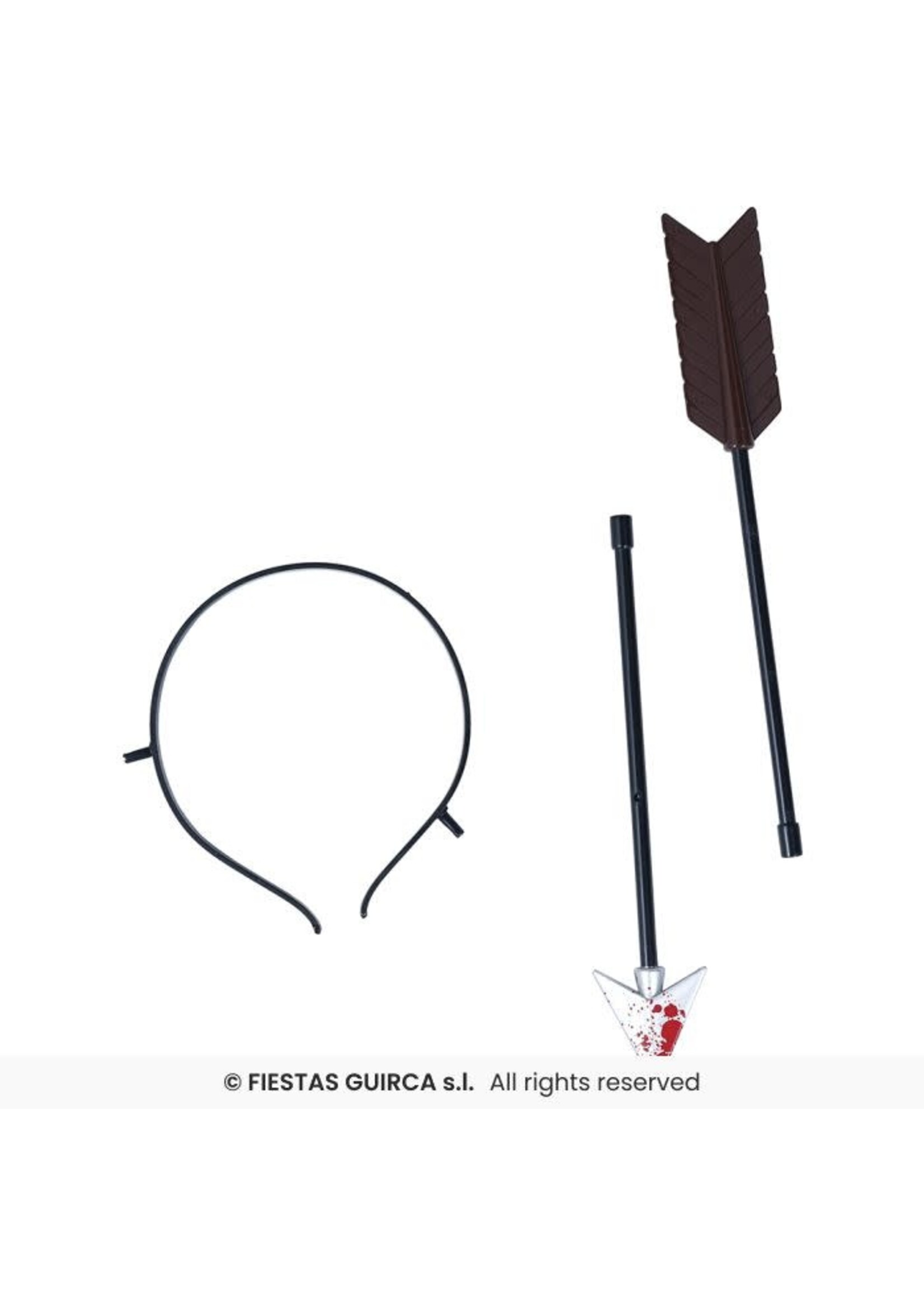 Fiestas Guirca Diadeem pijl door hoofd 50 cm