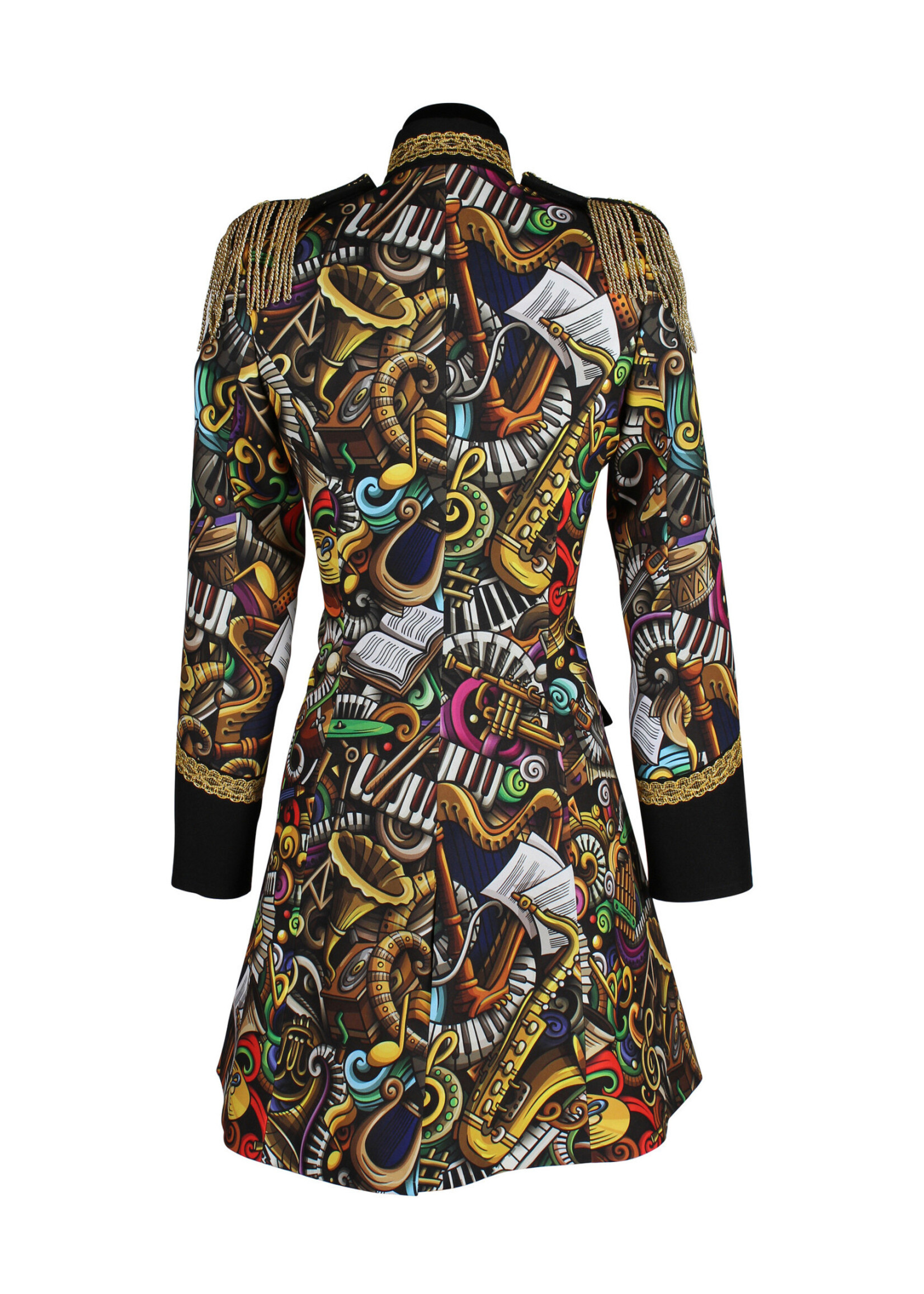 Feestkleding Breda Jas Dame "Brass band" Groen