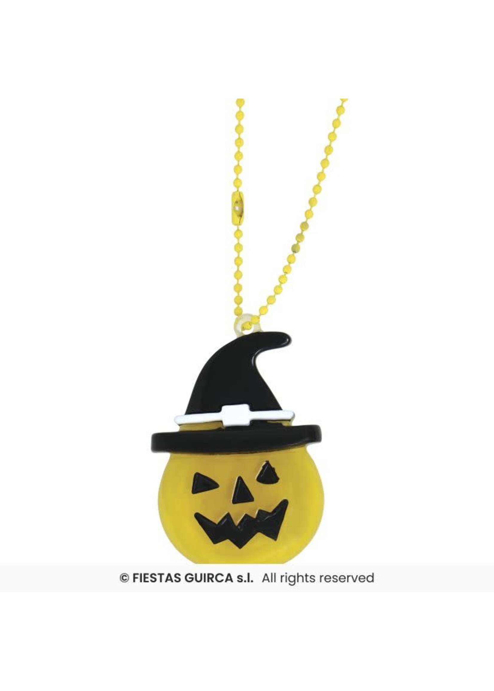 Fiestas Guirca Pompoenketting met leds 5 cm