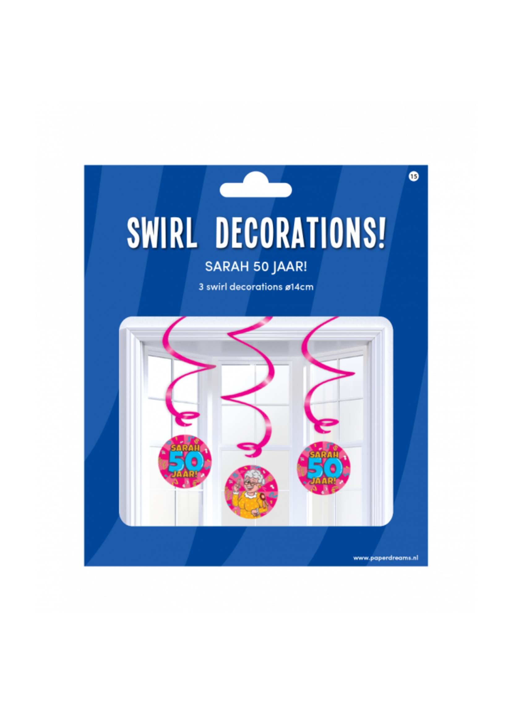 Feestkleding Breda Swirl decoratie - Sarah cartoon