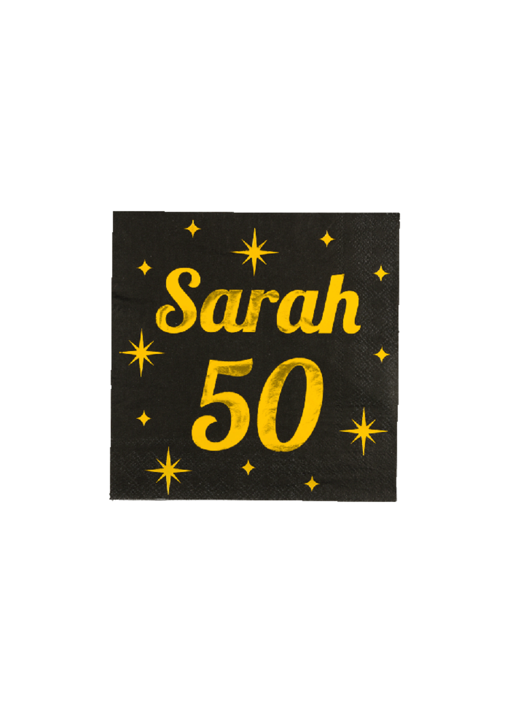 Feestkleding Breda Servetten zwart/goud Sarah 50