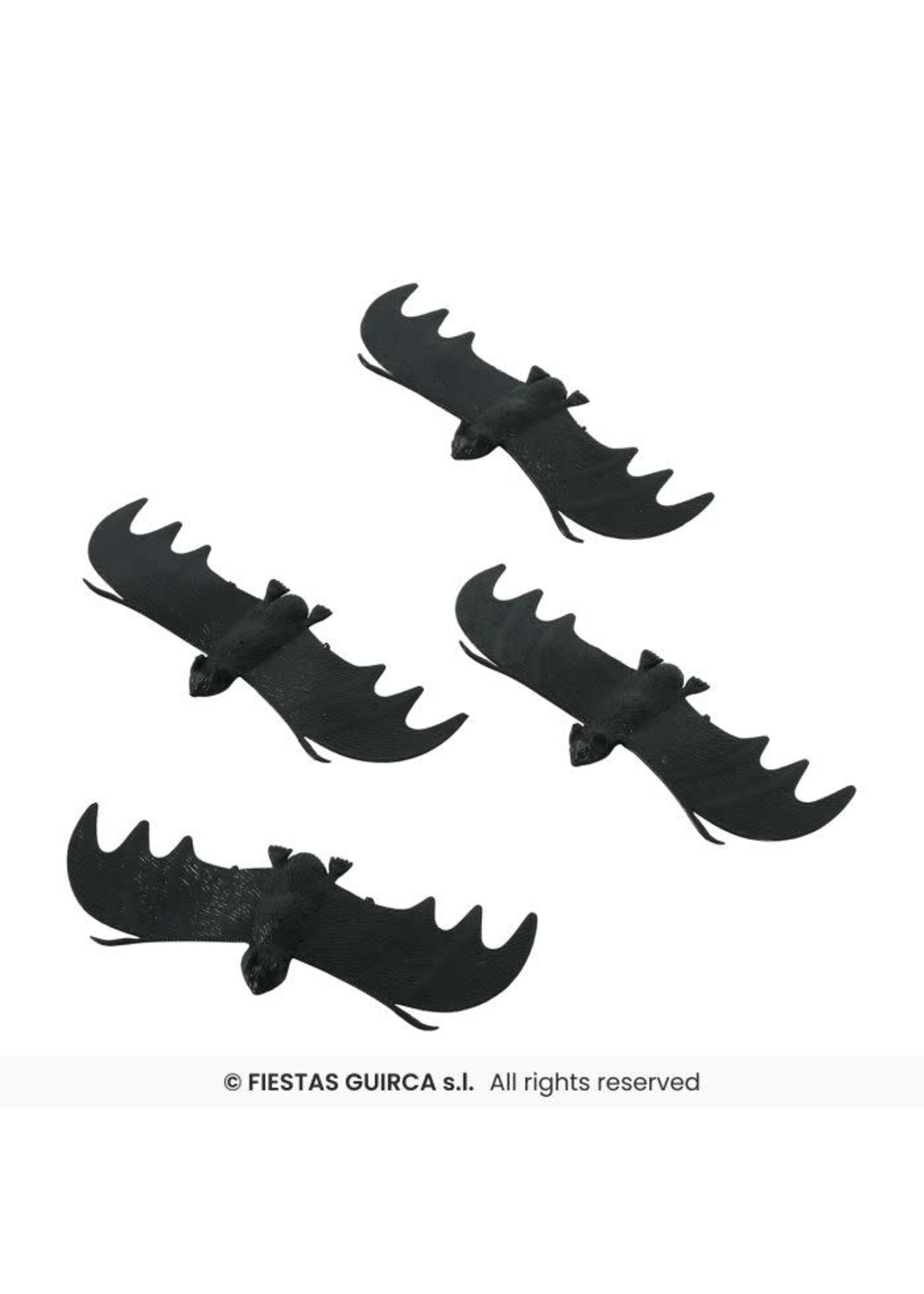 Fiestas Guirca Vleermuizen 4-pack 11 cm
