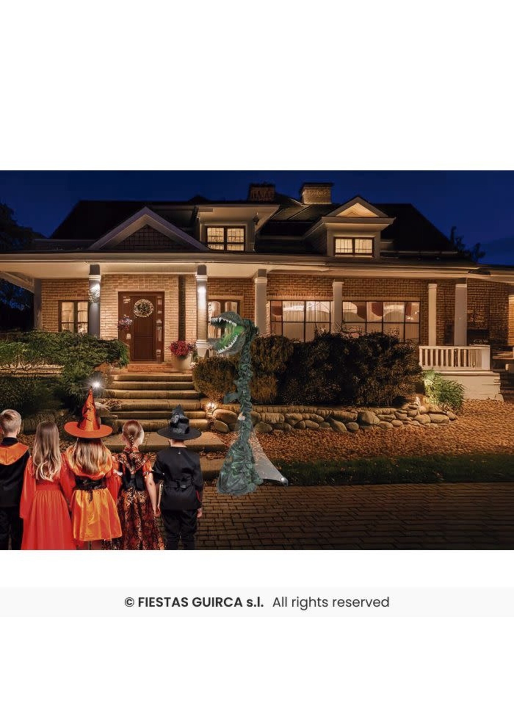 Fiestas Guirca Vleesetende plant met licht, geluid en beweging