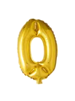 We fiesta party Folieballon cijfer 0  goud 40inch / 101cm