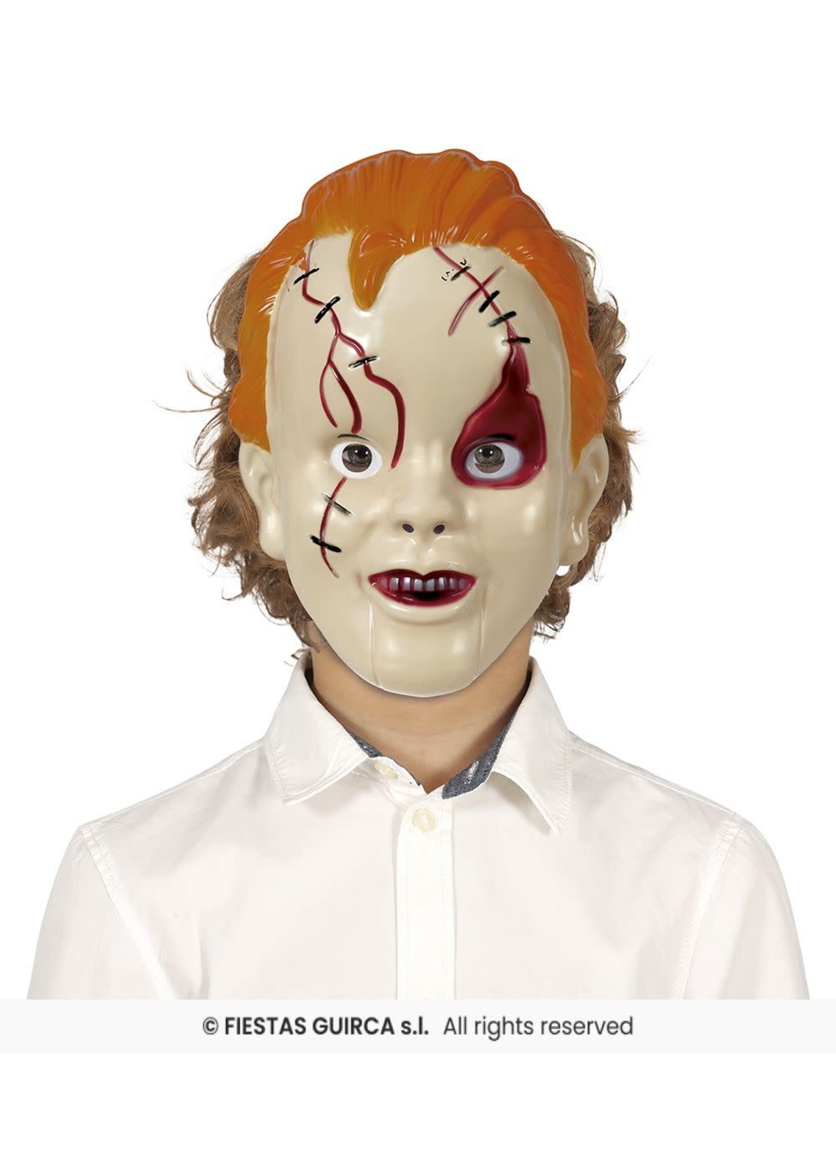 Fiestas Guirca Manische pop masker kind PVC