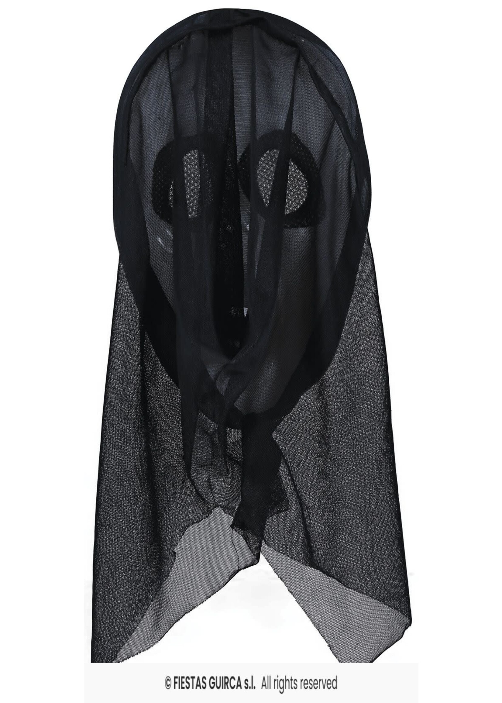 Fiestas Guirca Wit horror­masker met holle ogen 'scream'