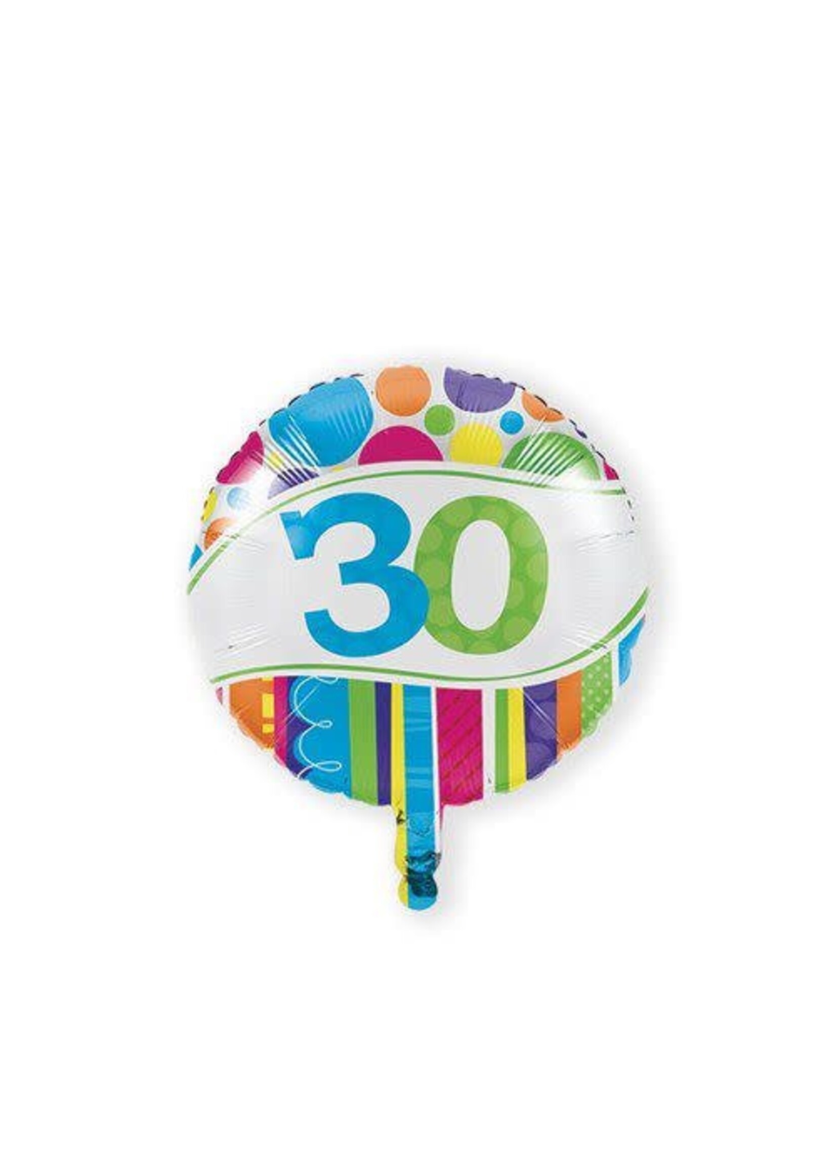 Haza-Witbaard Folieballon bright&bold ’30’ (Ø45cm)