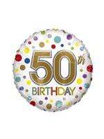 Haza-Witbaard Folieballon 50th birthday ECO (Ø46cm)