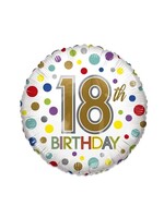 Haza-Witbaard Folieballon 18th birthday ECO Ø46cm
