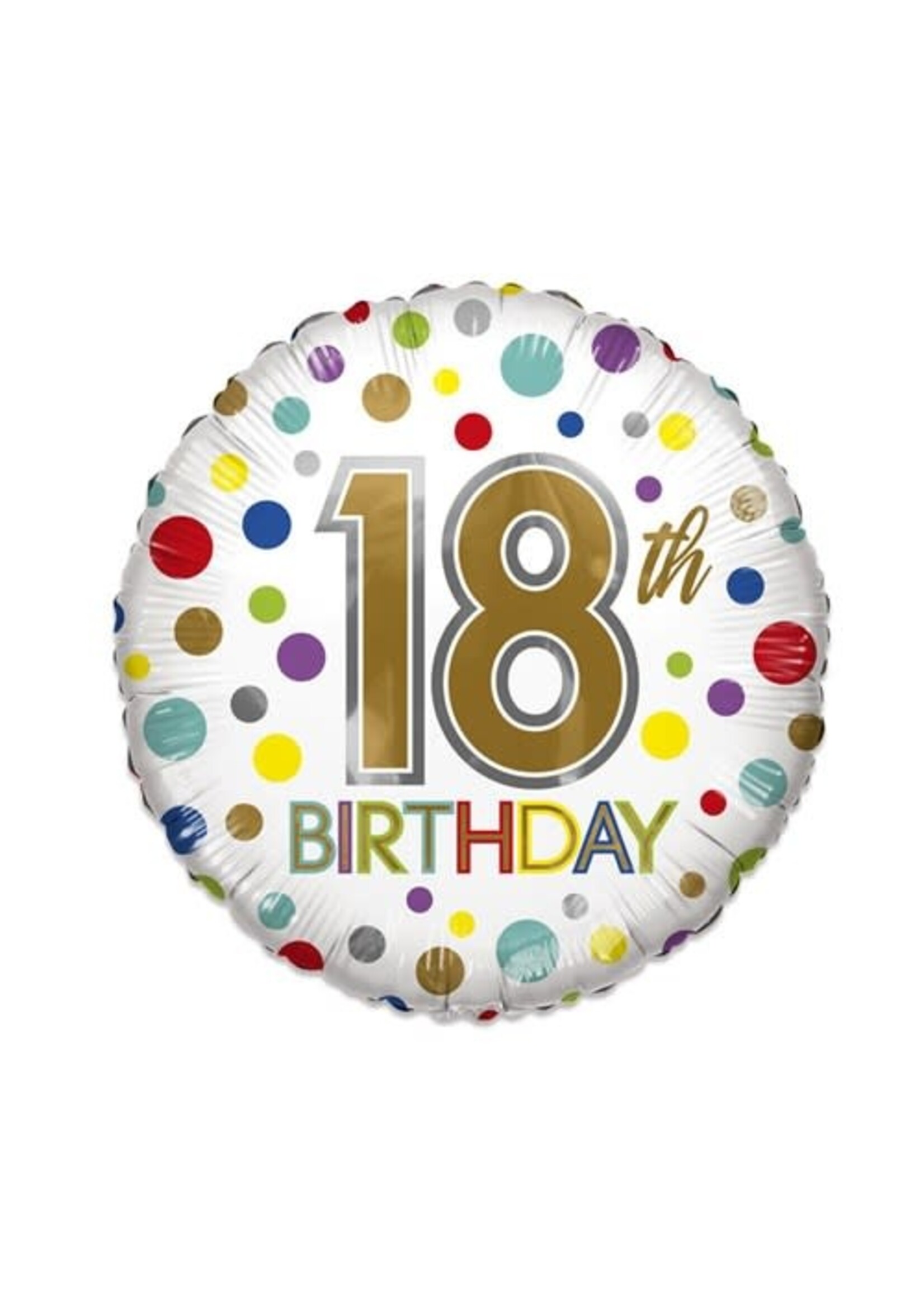 Haza-Witbaard Folieballon 18th birthday ECO Ø46cm