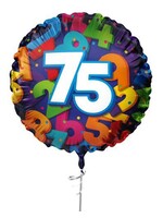Haza-Witbaard Folieballon 75 jaar (45cm)
