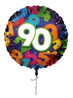 Haza-Witbaard Folieballon 90 jaar (45cm)