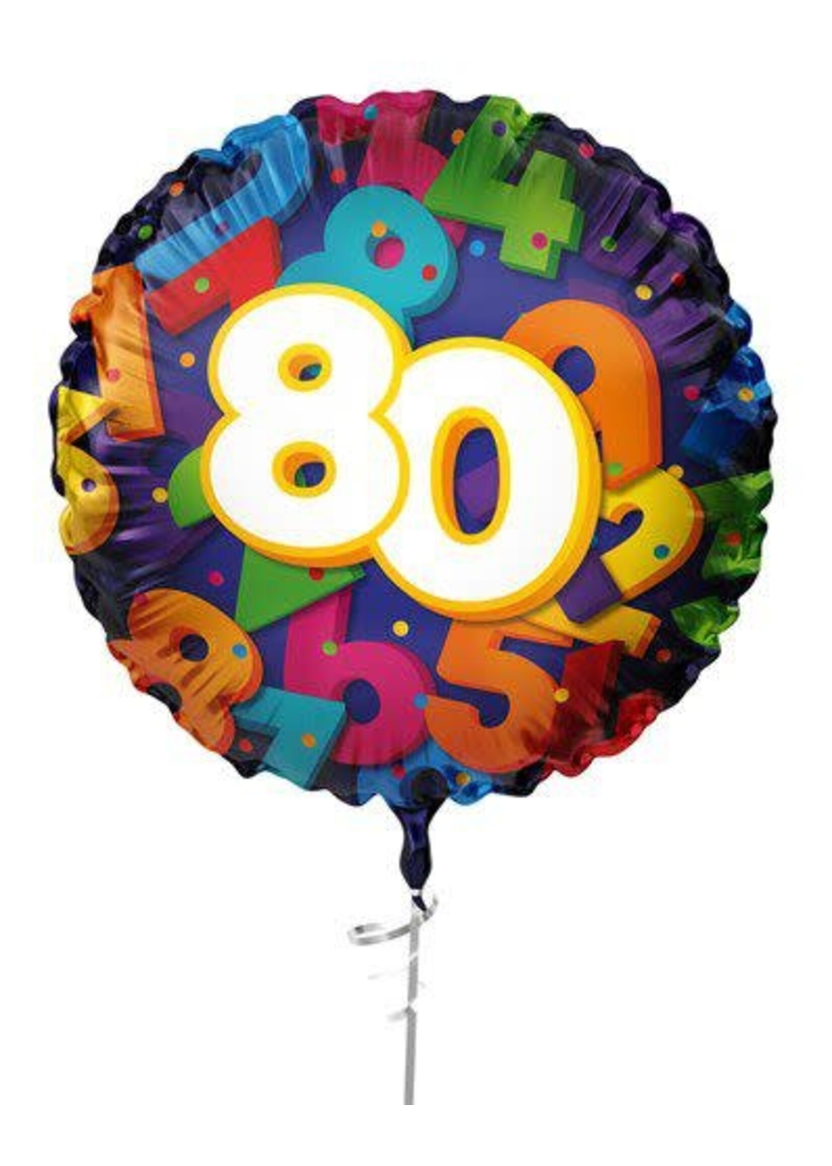 Haza-Witbaard Folieballon 80 jaar (45cm)