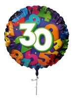 Haza-Witbaard Folieballon 30 jaar (45cm)