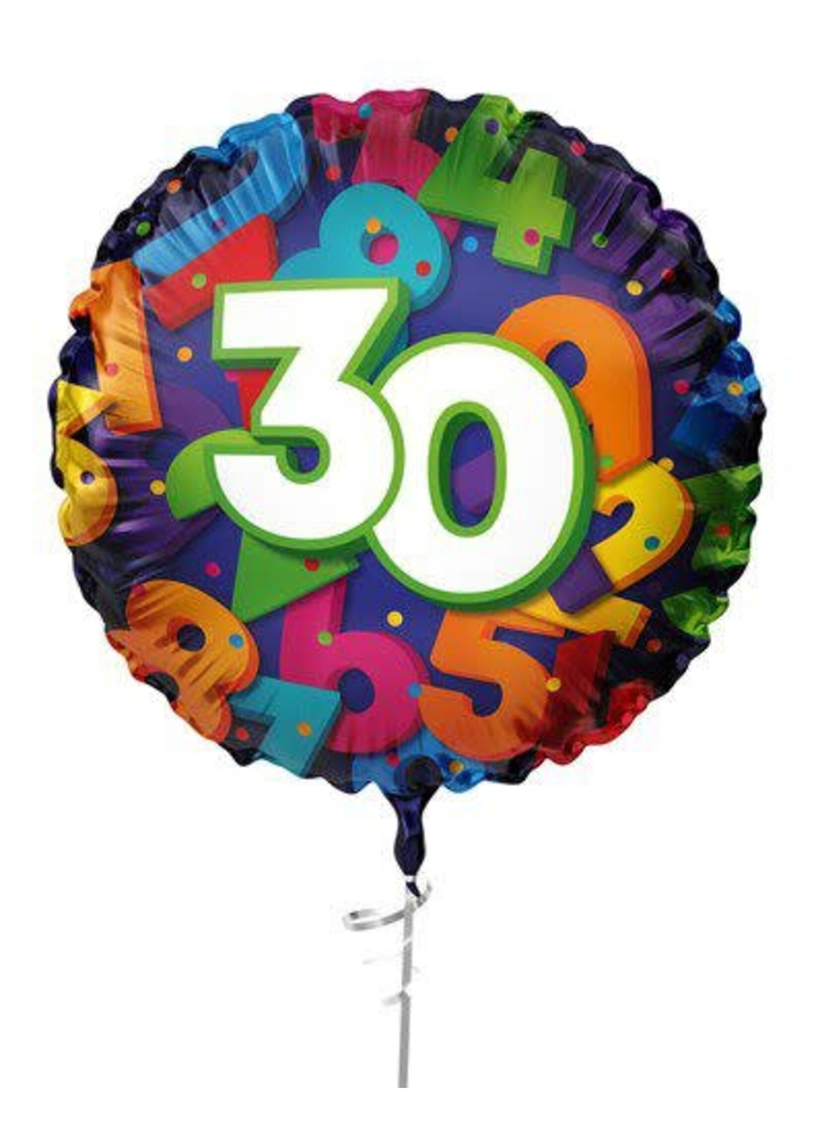 Haza-Witbaard Folieballon 30 jaar (45cm)
