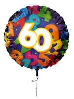 Haza-Witbaard Folieballon 60 jaar (45cm)