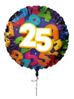 Haza-Witbaard Folieballon 25 jaar (45cm)