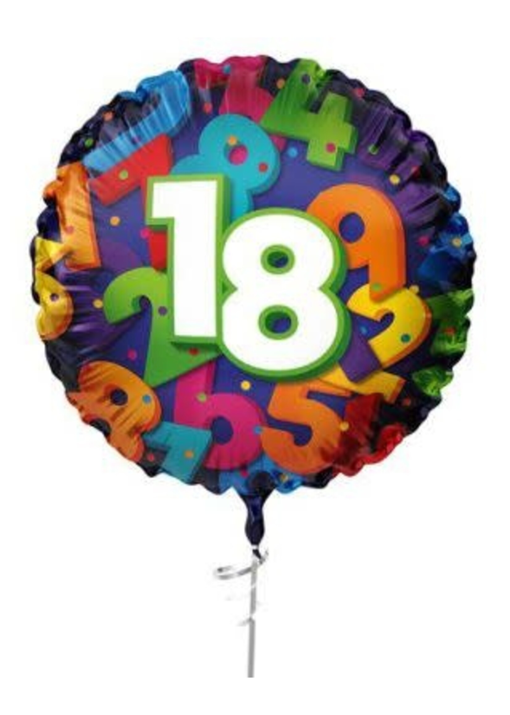 Haza-Witbaard Folieballon 18 jaar (45cm)