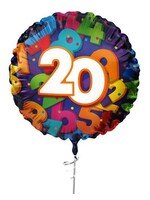 Haza-Witbaard Folieballon 20 jaar (45cm)