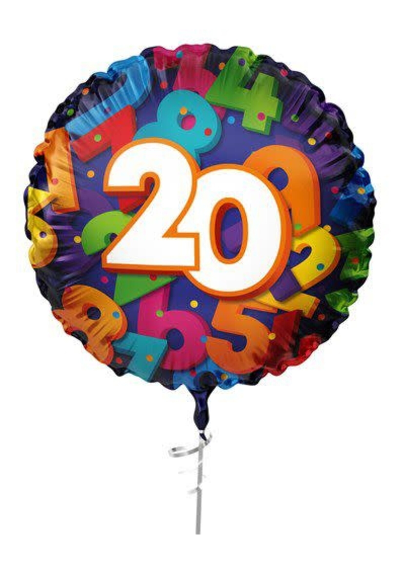 Haza-Witbaard Folieballon 20 jaar (45cm)