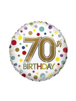 Haza-Witbaard Folieballon 70th birthday ECO (Ø46cm)