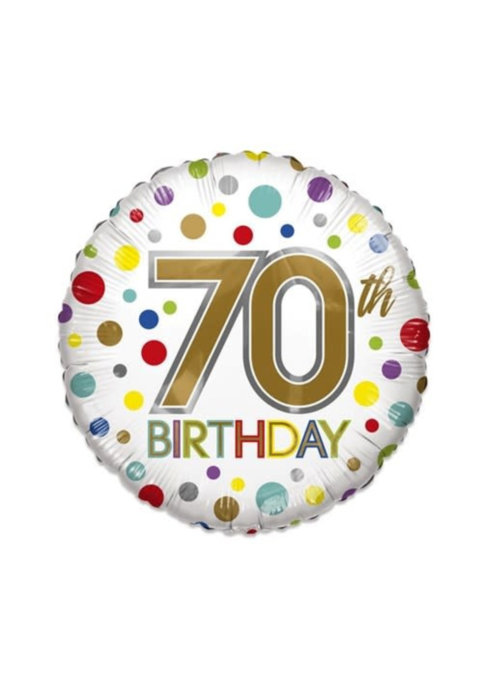 Haza-Witbaard Folieballon 70th birthday ECO (Ø46cm)