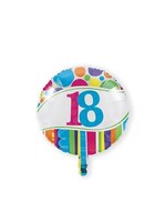 Haza-Witbaard Folieballon bright&bold ’18’ (Ø45cm)