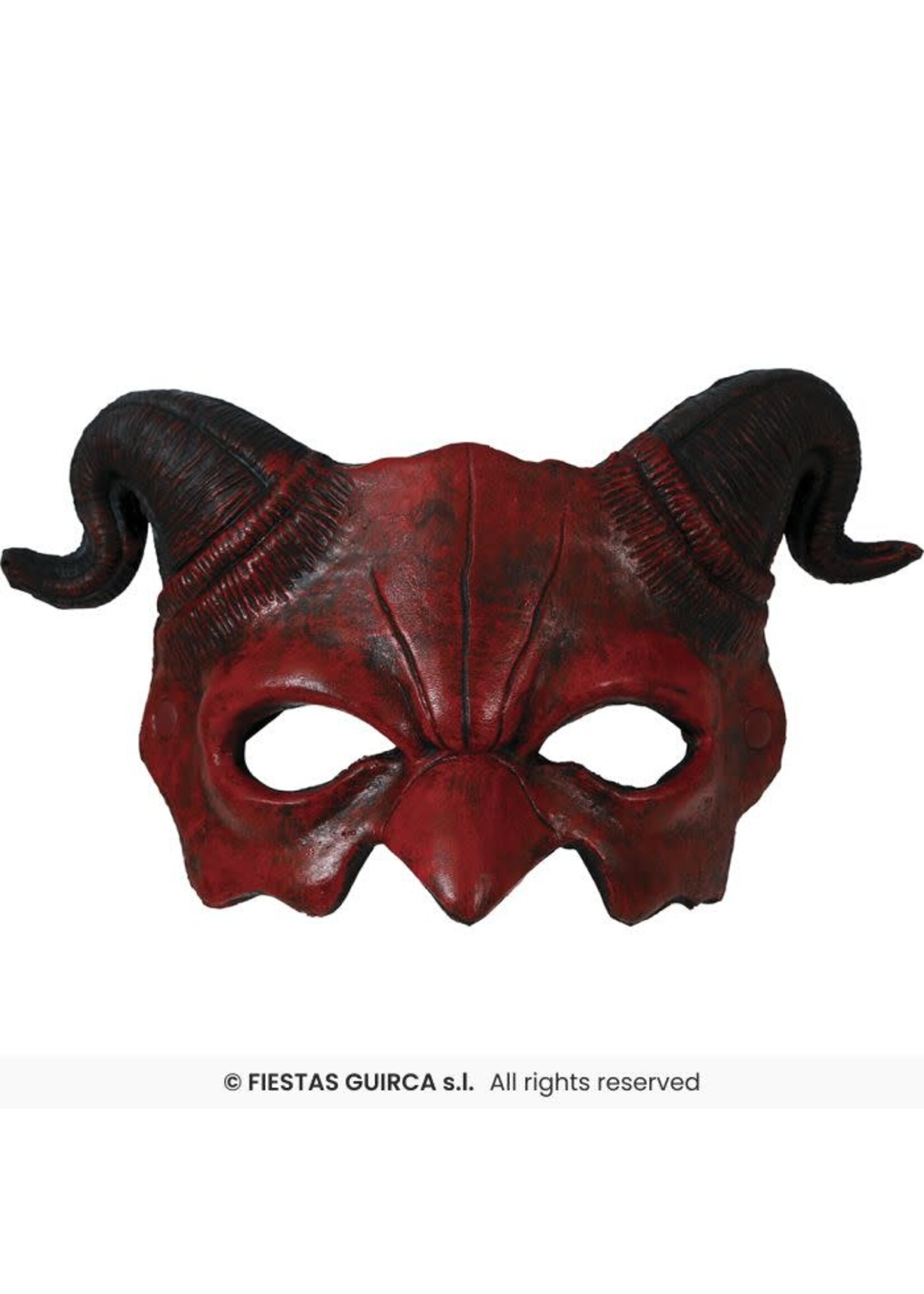 Fiestas Guirca Halfmasker duivel met hoorns