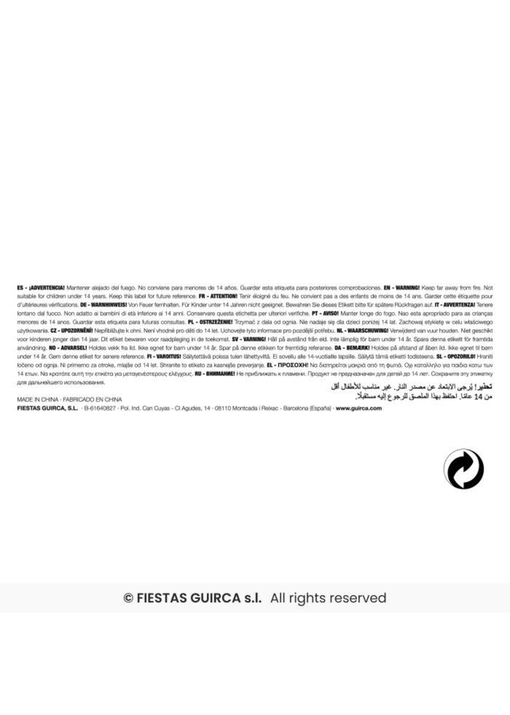 Fiestas Guirca Vogelverschrikker clown licht geluid en beweging