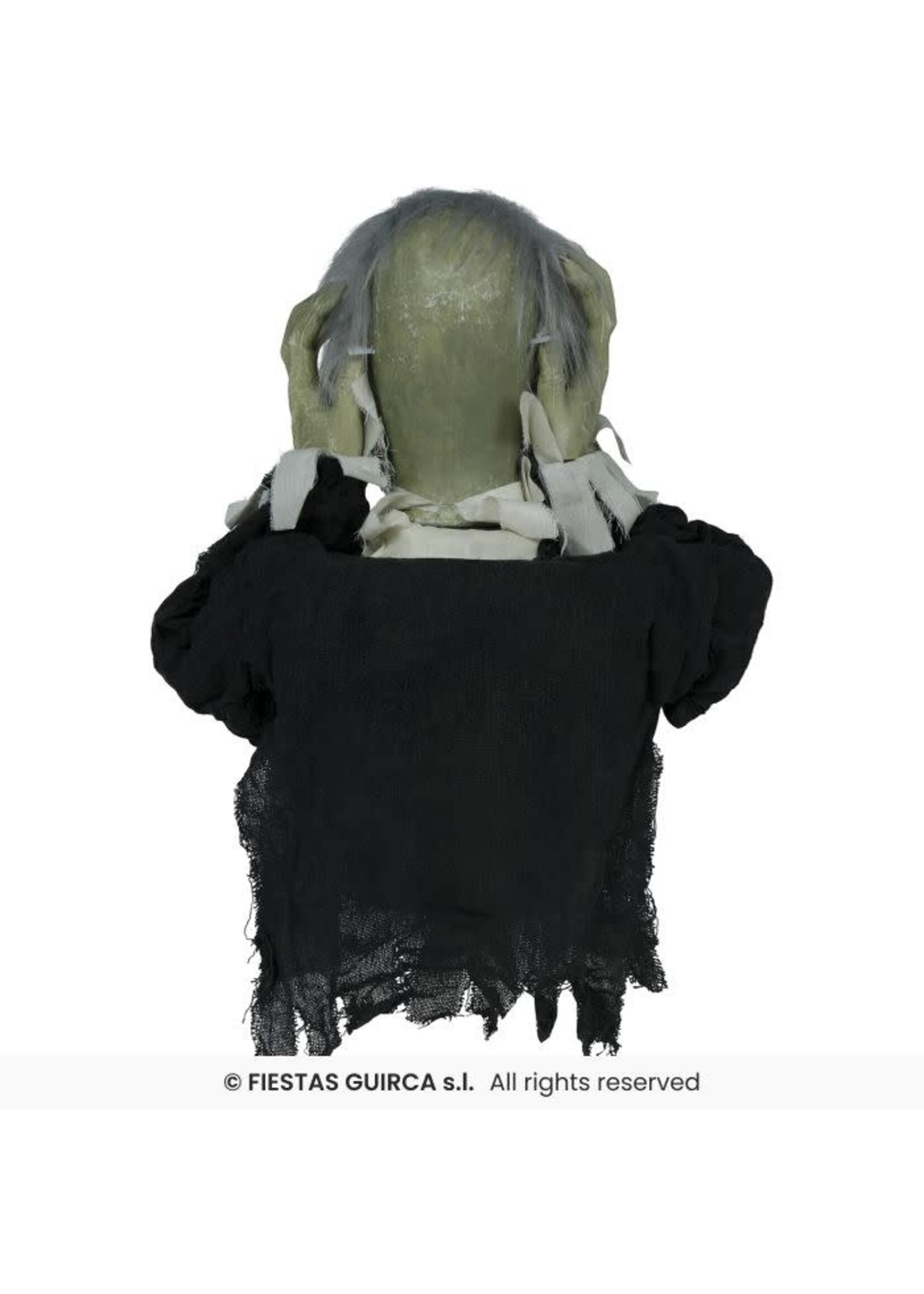 Fiestas Guirca Zombie buste licht geluid en beweging 55 cm