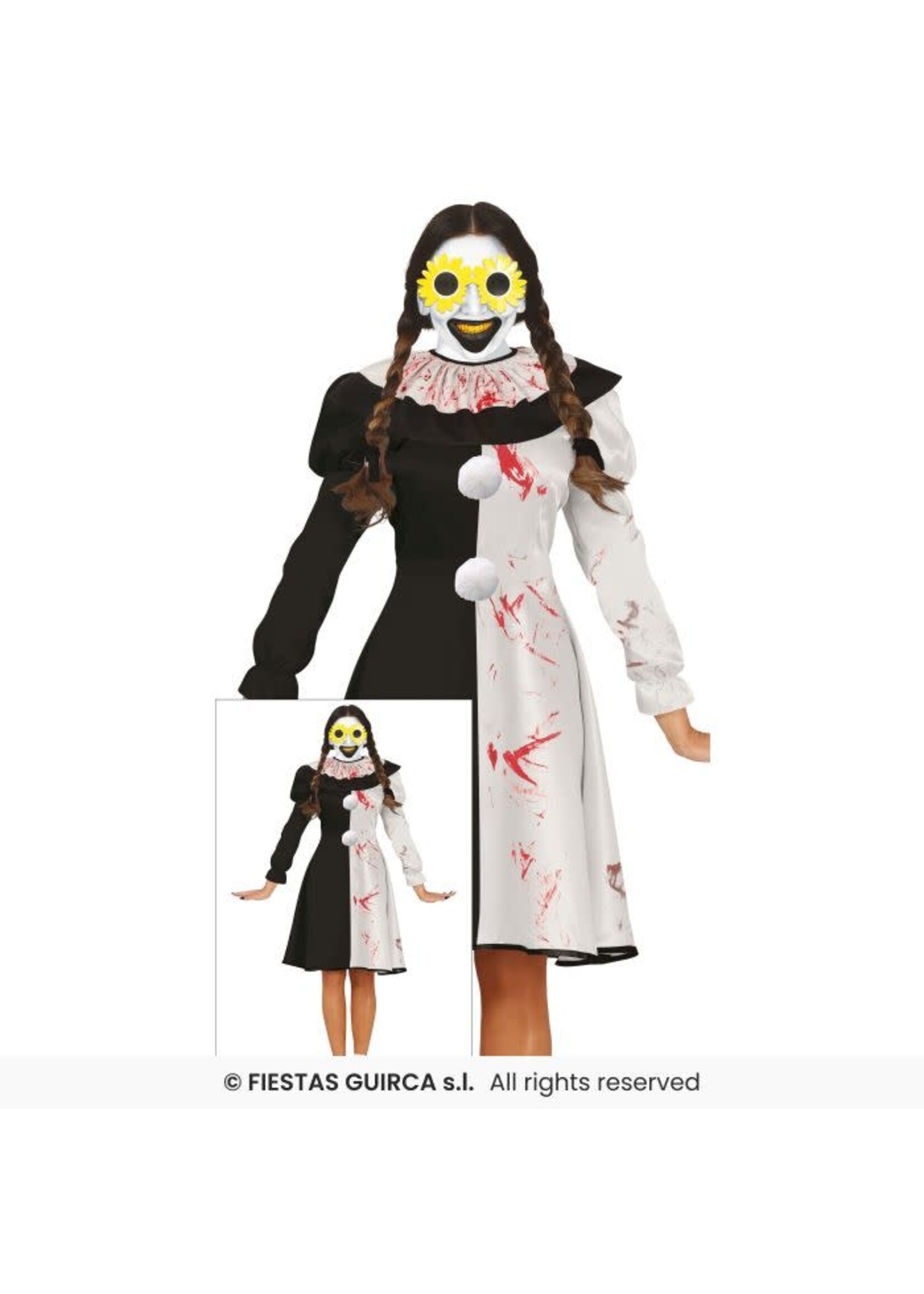 Fiestas Guirca Verschrikkelijke clown volwassenen