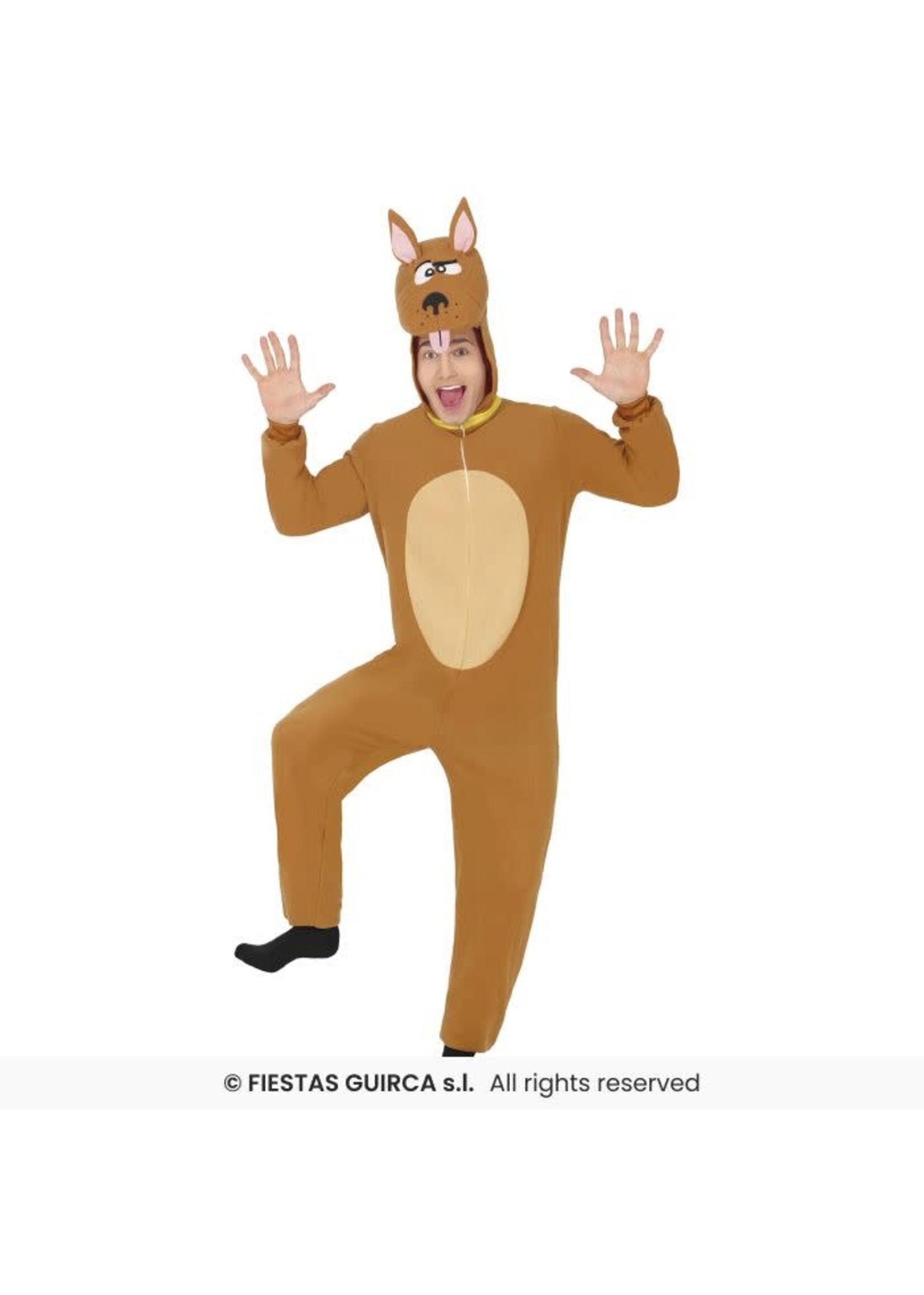 Fiestas Guirca Dierenkostuum bruine hond, volwassenen