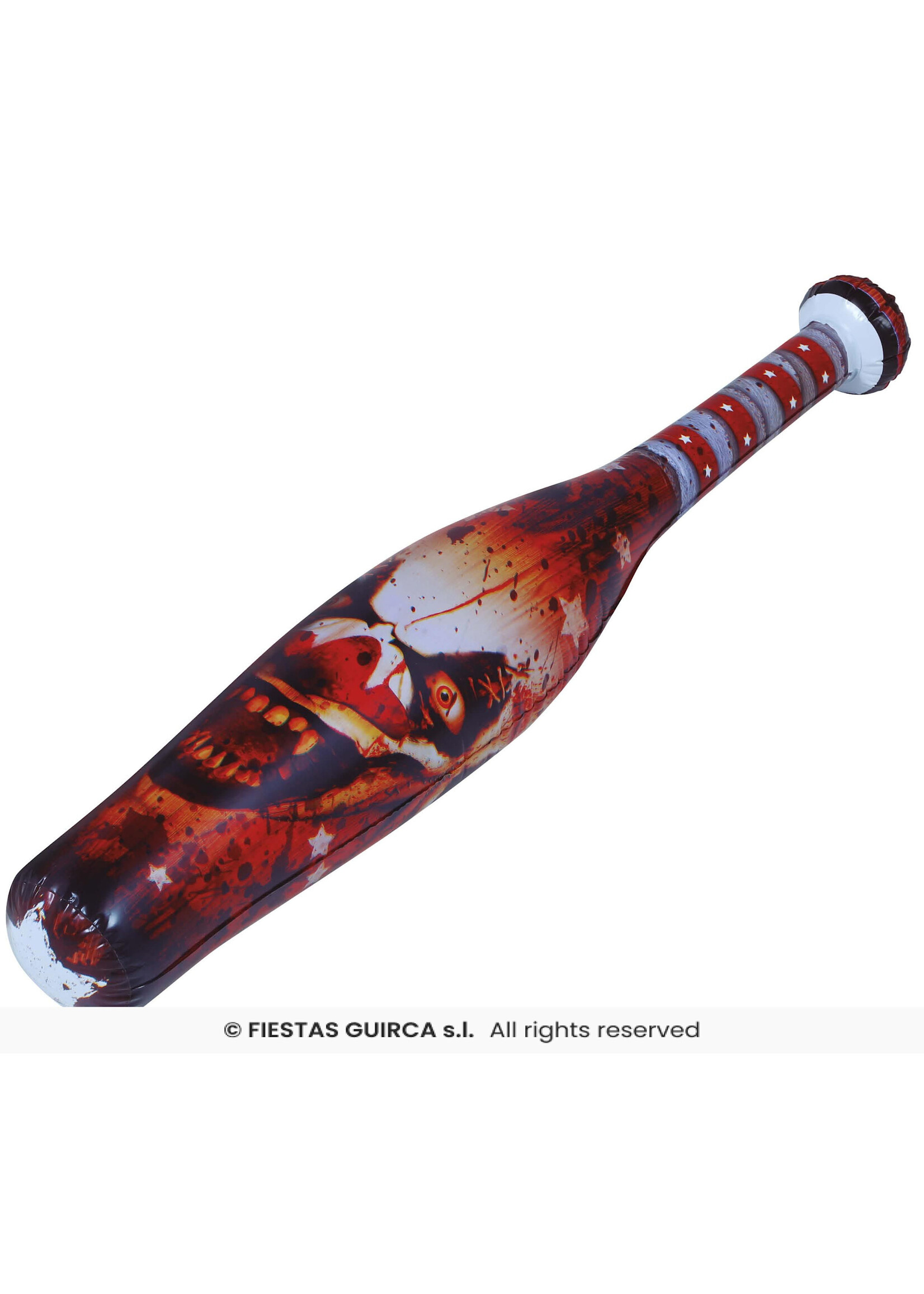 Fiestas Guirca Opblaasbare knuppel clown opdruk 90 cm